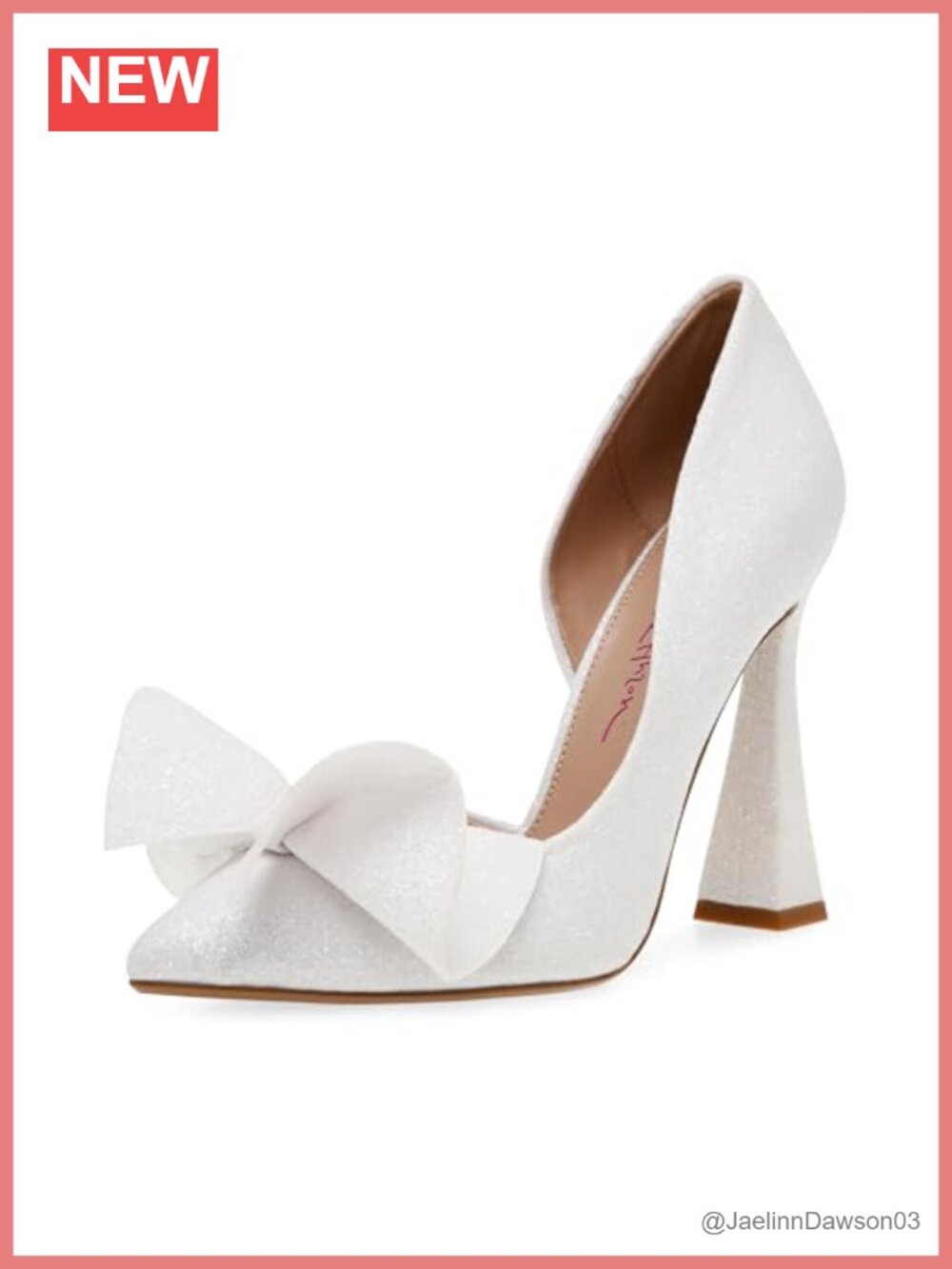 Betsey Johnson Bow Flare Heel Pointed Toe Pump